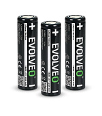 EVOLVEO LiPower 186 Core 2500 – Li-ion baterie 18650 (3.7 V / 2500 mAh) 3ks