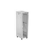19" VOLNĚ STOJÍCÍ RACKOVÁ SKŘÍŇ 42U 600X800 ŠEDÉ SKLENĚNÉ DVEŘE LCD LANBERG (FLAT PACK) V2