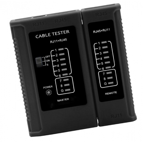 W-Star Tester UTP WS468BK, RJ45, RJ11, STP, Cat5e, Cat7, celočerný