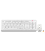 A4tech Set klávesnice+myš FG1012, Bezdrátový, US, bílá