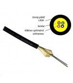 Optický kabel XtendLan DROP FTTx, 4x 9/125 SM, G.657A, LS0H, černý, cívka 500m