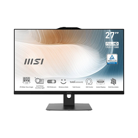 MSI AIO Modern AM272P 1M-1293XEU, Intel Core 5 120U, 27‘‘ FHD, Anti-Glare, 16GB, 512GB SSD, N/A, N/A, Black