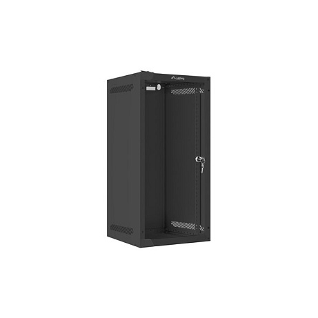 LANBERG RACKOVÁ SKŘÍŇ 10" NÁSTĚNNÁ 12U/280X310 (FLAT PACK) S PROSKLENÝMI DVEŘMI ČERNÁ