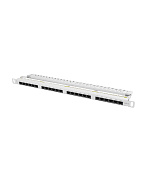 PATCH PANEL 24 PORTŮ 0,5U 19" CAT.6 UTP ŠEDÝ LANBERG