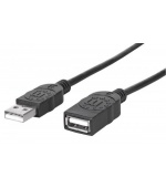 MANHATTAN Kabel USB 2.0 prodlužovací A Male / A Female 1,8m černý