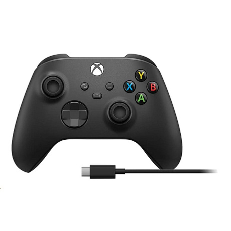 BAZAR - Xbox Wireless Controller černý + USB-C kabel - Poškozený obal (Komplet)