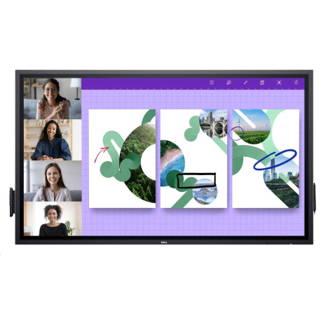 DELL LCD P6524QT - 65"/IPS/LED/4K UHD/3840x2160/16:9/Touch/60Hz/9ms/1300:1/Speaker/HDMI/DP/VESA/3YNBD(210-BJKJ)