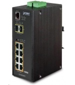 Planet IGS-10020HPT PoE switch 8x 1000Base-T, 2x SFP, 802.3at 270W, IP30, -40 až 75°C, SNMP, IGMPv3, IPv6