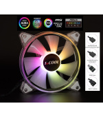 1stCOOL Ventilátor AURA EVO CRYSTAL, 120mm, ARGB