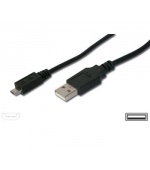 PremiumCord Kabel micro USB 2.0, A-B 20cm, černá