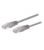 C-TECH kabel patchcord Cat5e, UTP, šedý, 1m