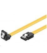 PREMIUMCORD Kabel SATA 3.0 datový 70cm lomený 90°, kovové západky