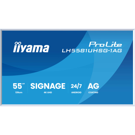 55" iiyama LH5581UHSG-1AG:VA,4K UHD,frame