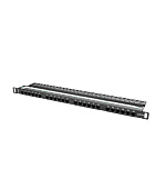 PATCH PANEL 24 PORTŮ 0,5U 19" CAT.5E UTP ČERNÝ LANBERG