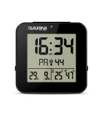 GARNI 138B - digitální budík s teploměrem a vlhkoměrem, černá