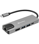 Sandberg USB-C 5in1 Travel Dock Saver