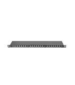 LANBERG PATCH PANEL 24 PORTŮ 0,5U 19" CAT.6 FTP STÍNĚNÝ ČERNÝ