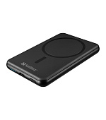 Sandberg SemiSolidState Magnet Powerbank 5000 mAh PD20W, magnetická powerbanka, černá