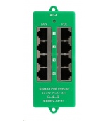 POE injektor aktivní - 4x 1Gb/s, stíněný, svorkovnice, 802.3af/at