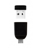 VERBATIM Flash Disk 32GB Store 'n' Stay Nano + micro USB OTG adaptér, USB 2.0, černá