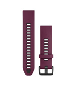 Řemínky QuickFit® 20 Watch Bands, Merlot/Graphite Silicone
