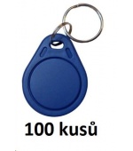 Elatec RFID Unique čip, přívěsek na klíče, 125 kHz, modrý, Standard 100-pack