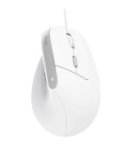 Trust Bayo II/Vertikální/Optická/Pro praváky/2 400 DPI/Drátová USB/Bílá