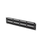 PATCH PANEL 48 PORTŮ 2U 19" CAT.6 UTP ČERNÝ LANBERG
