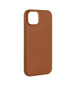 FIXED MagLeather kožený kryt iPhone 15+ hnědý