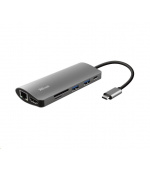 TRUST Dokovací stanice DALYX USB-C 7v1, 1xHDMI, 1xUSB-C, 2xUSB, 1x RJ45, šedá