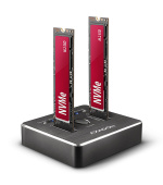 AXAGON ADSA-M2C, USB-C 3.2 Gen 2 - 2x M.2 NVMe SSD CLONE MASTER dokovací stanice