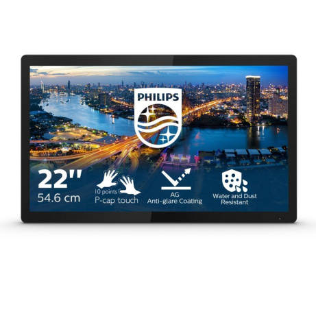Philips MT IPS LED 21,5" 222B1TFL - IPS panel, 1920x1080, dotyk, open frame, D-Sub, DVI, DP, HDMI, USB 3.2