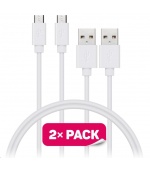 CONNECT IT Wirez Micro USB - USB, bílý, 1 m (2 ks v balení)