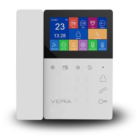 Veria LCD monitor videotelefonu se sluchátkem 7043B bílý