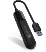 CONNECT IT USB-A hub USB 3.0, externí, černý
