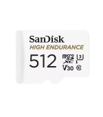 SanDisk MicroSDXC karta 512GB High Endurance (R:100/W:40 MB/s, C10, U3, V30) + adaptér
