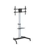 ALU pojízdný stojan Brateck FS44-46TW pro TV 37"-86" 50kg police