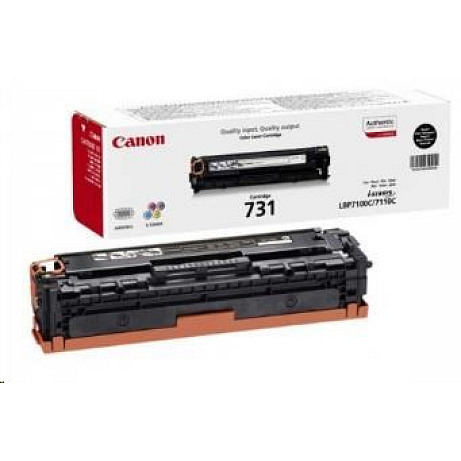 BAZAR - Canon TONER CRG-731BK černá pro i-SENSYS LBP7100Cn, LBP7110Cw, MF623Cn, MF628Cw, MF8230Cn, MF8280Cw (1400 str.)