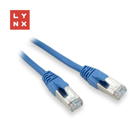 LYNX FTP patch kabel Cat5e PVC, CCA, 20m, modrý