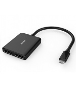 PREMIUMCORD MST Adaptér USB3.1 typ-C - 2x DisplayPort, rozšíření+zrcadlení+2 obrazy, 4K*2K@30Hz