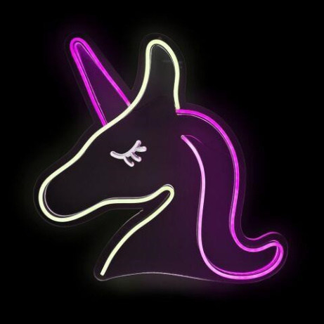 2Kids Toys LED NEON LIGHT lampička Jednorožec růžovobílý
