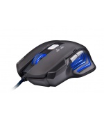 C-TECH Akantha/Herní/Optická/Pro praváky/2 400 DPI/Drátová USB/Modrá
