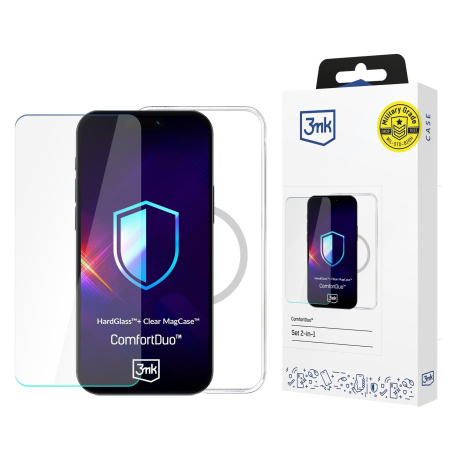 3mk kryt+tvrzené sklo ComfortDuo Clear Magcase pro Apple iPhone 16 Pro
