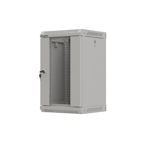 LANBERG RACKOVÁ SKŘÍŇ 10" NÁSTĚNNÁ 9U/300X300 (FLAT PACK) S PROSKLENÝMI DVEŘMI ŠEDÁ