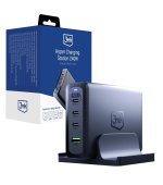 3mk nabíjecí stanice - Hyper Charging Station, 240 W, GaN, 3x USB-C + 1x USB-A