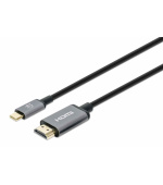Manhattan kabel USB-C na HDMI, USB-C Male na HDMI Male, 2m, černá