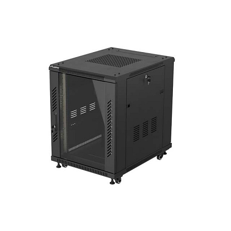 LANBERG INSTALAČNÍ RACK 19" 15U 600X800 ČERNÉ SKLENĚNÉ DVEŘE (PLOCHÉ BALENÍ)