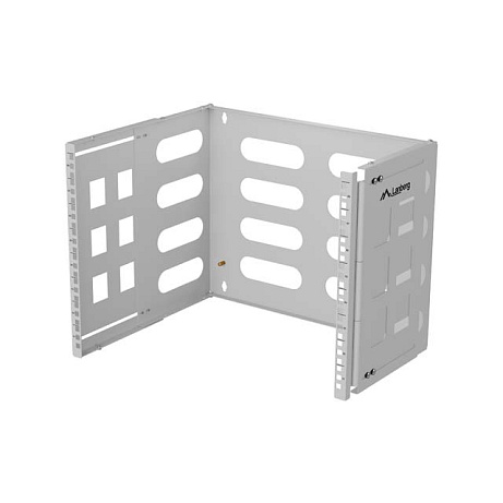 SKLÁDACÍ DRŽÁK PRO MONTÁŽ NA STĚNU 19" 8U 497X400/240 ŠEDÝ LANBERG