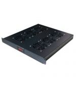 19" ventilační jednotka XtendLan, 6 ventilátorů, LCD display, termostat, hloubka 500mm, černá