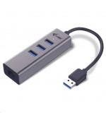 i-tec USB 3.0 Metal HUB 3 Port + Gigabit Ethernet Adapter